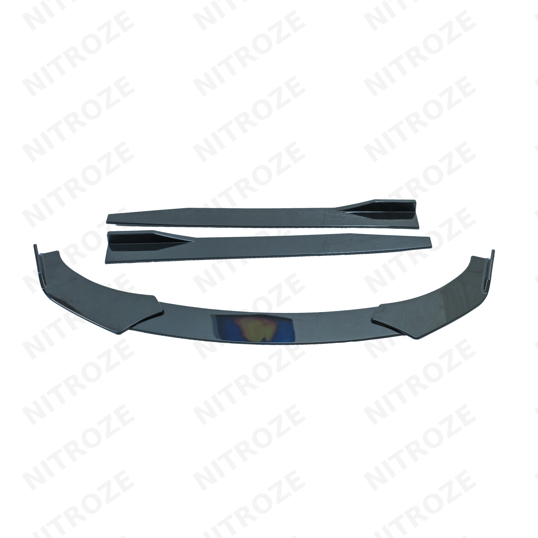 5 Piece Front Splitter & Side Skirt Kit | Gloss Black | Universal Fit