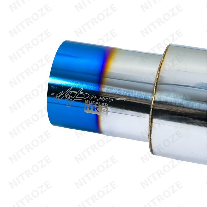 HKS-Style Burnt Tip Exhaust Muffler | Universal