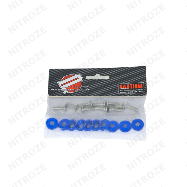 10-Piece Bolt Washer Set | Blue Anodised