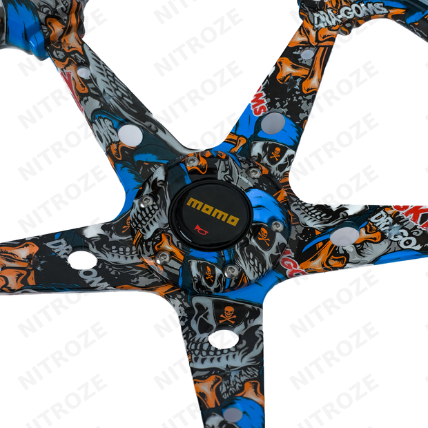 Momo-Style Sticker Bomb Steering Wheel | 5-Spoke