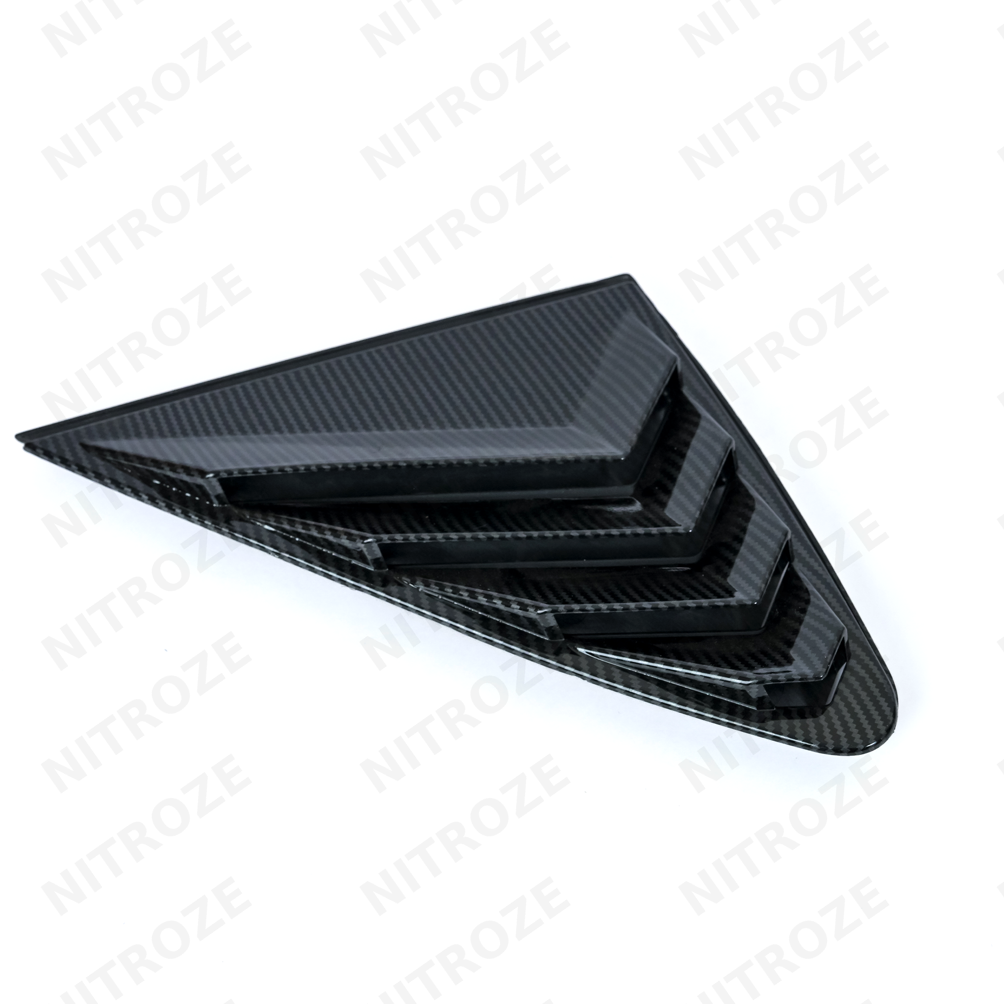 Window Louvers | Gloss Black & Carbon Finish | Volkswagen Virtus