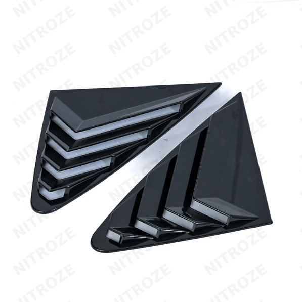 Window Louvers | Gloss Black & Carbon Finish | Volkswagen Virtus