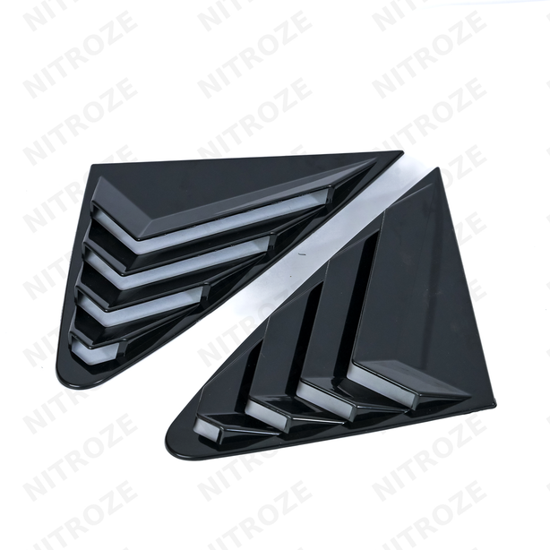 Window Louvers | Gloss Black & Carbon Finish | Volkswagen Virtus