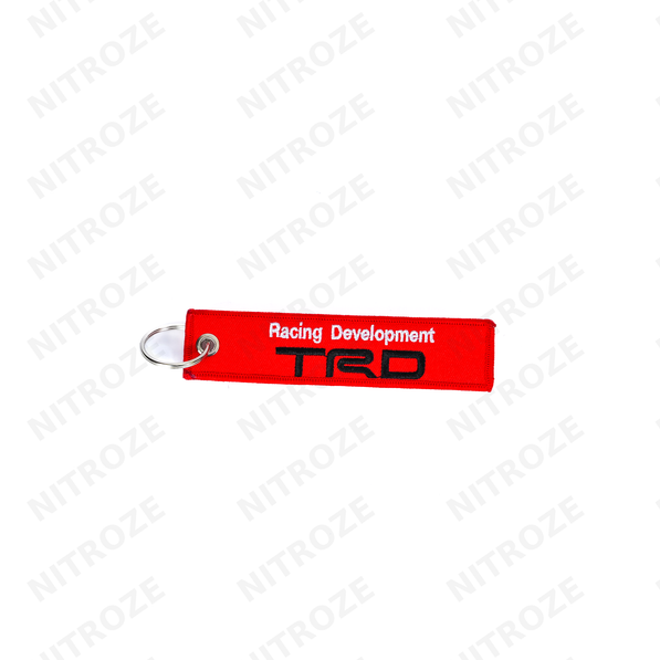 Motorsport-Style Embroidered Jet Tag Keychain | Universal
