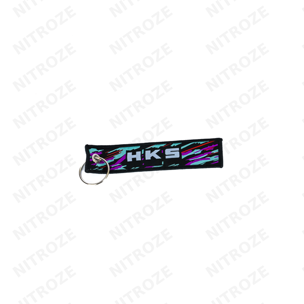 Motorsport-Style Embroidered Jet Tag Keychain | Universal