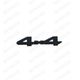 4x4 3D Metal Emblem Badge | Gloss Black & Red