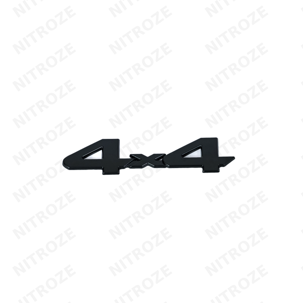 4x4 3D Metal Emblem Badge | Gloss Black & Red
